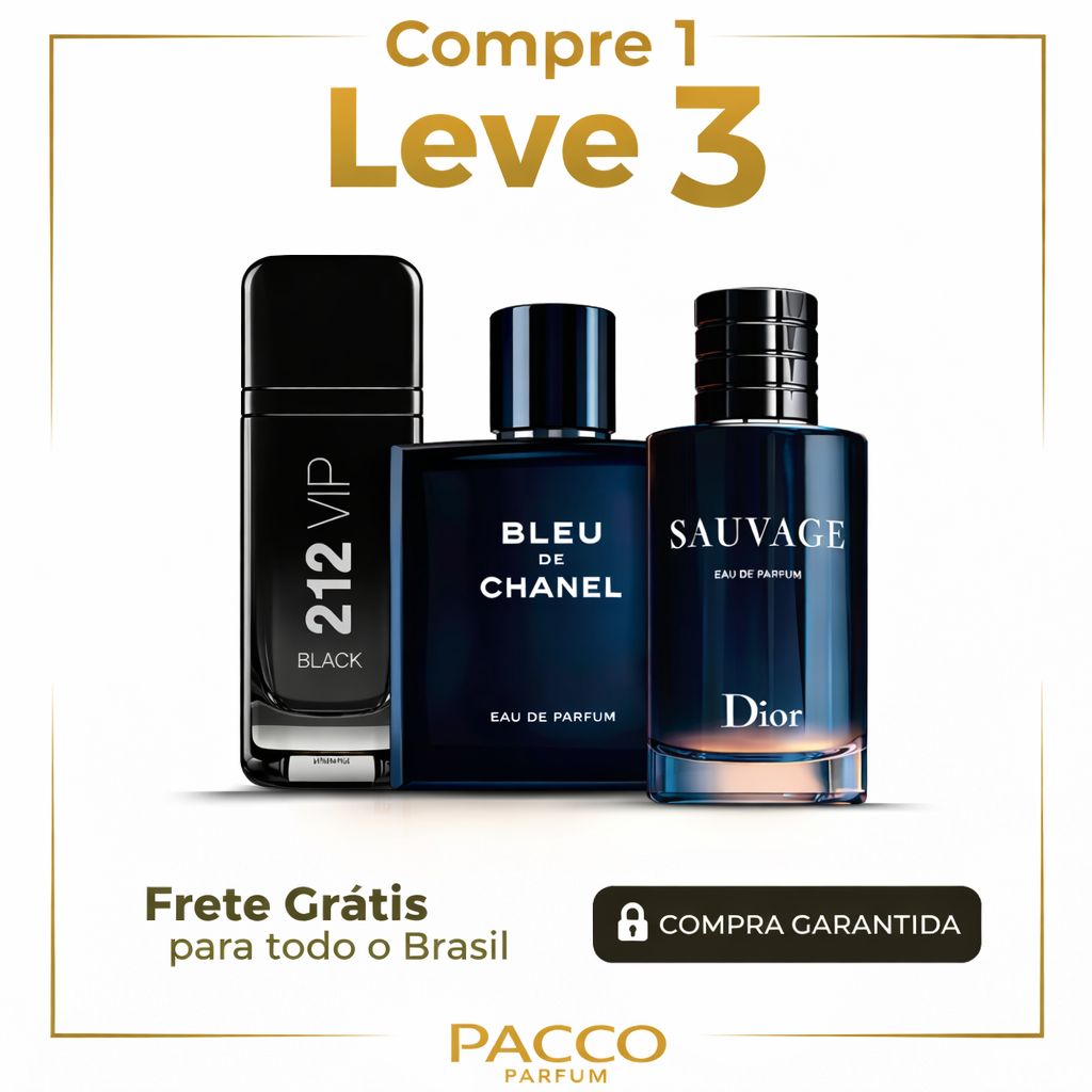 Sauvage Dior l Bleu de Chanel l 212 VIP Black (100ml cada)