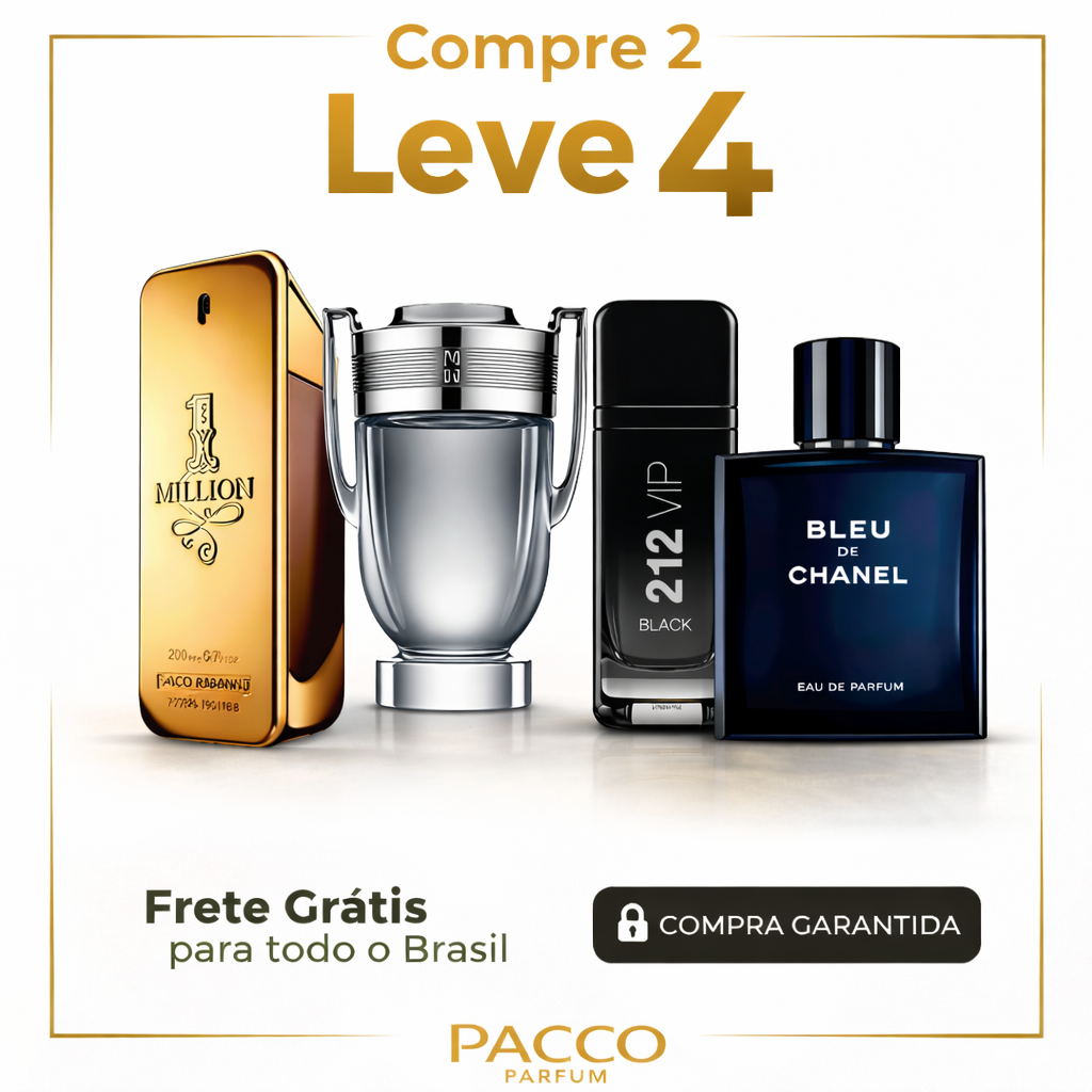 1 Million | Invictus | 212 VIP | Bleu de Chanel (100ml cada)